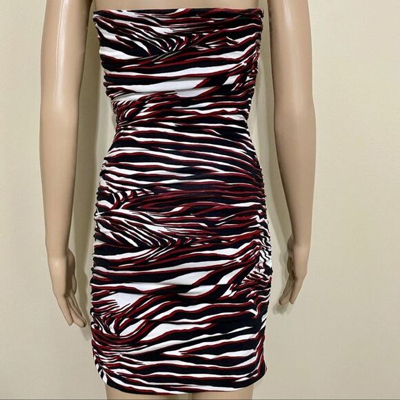 Express Zebra Print Black, Red and White Dress​ - Picture 5 of 5